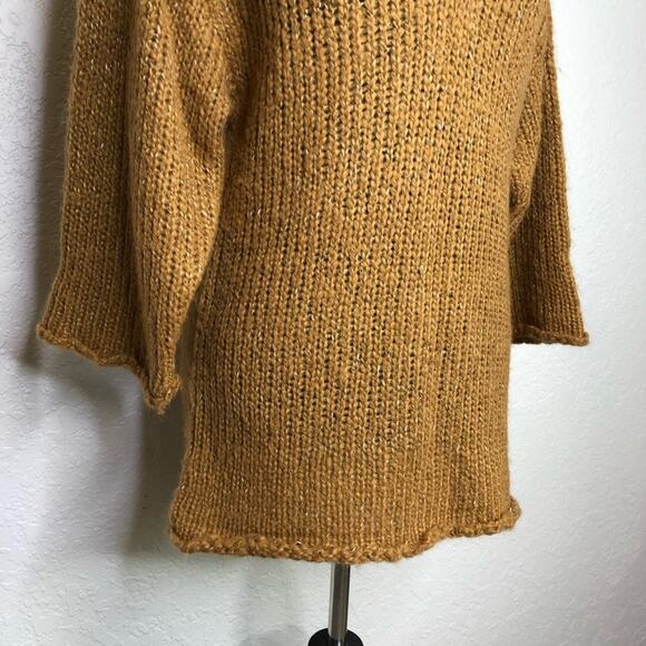 Ichi caramel golden brown v neck alpaca blend sweater size Extra Small XS - Picture 3 of 16